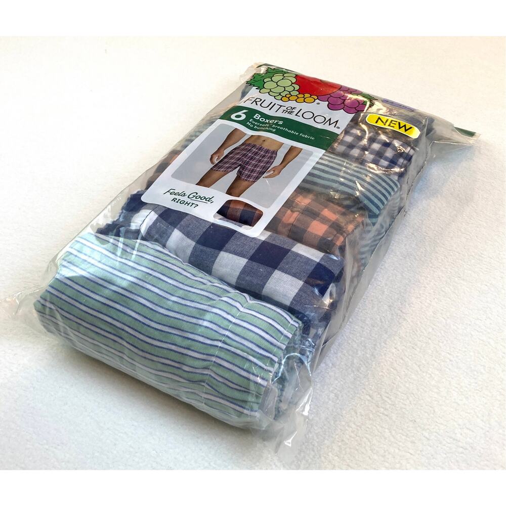Fruit of the Loom 2XL Boxers 6/Pack Multi Patterns/Colors NWT Size 2XL 44"-46"